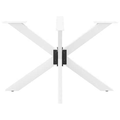 vidaXL Esstischbein in Spinnenform Weiß 120x68x(72-73) cm Stahl