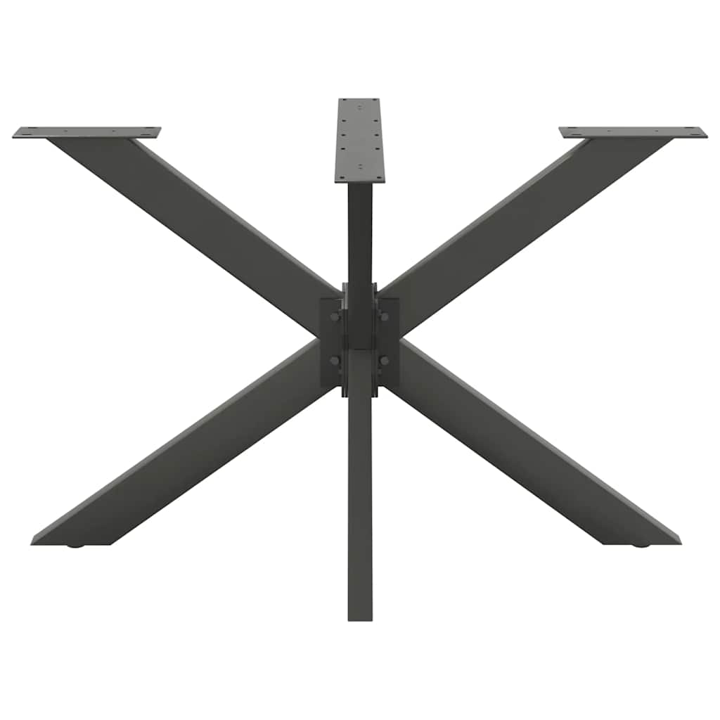vidaXL Esstischbein in Spinnenform Anthrazit 120x68x(72-73) cm Stahl