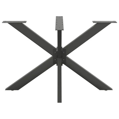 vidaXL Esstischbein in Spinnenform Anthrazit 120x68x(72-73) cm Stahl