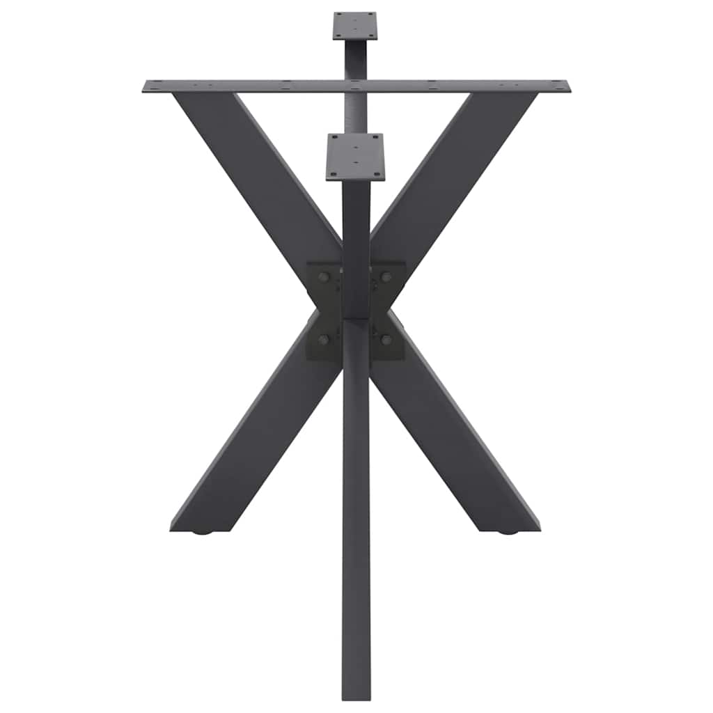 vidaXL Esstischbein in Spinnenform Anthrazit 120x68x(72-73) cm Stahl