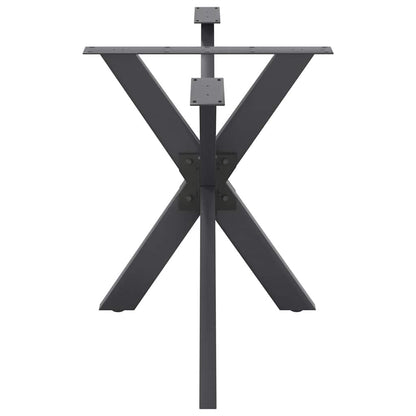 vidaXL Esstischbein in Spinnenform Anthrazit 120x68x(72-73) cm Stahl