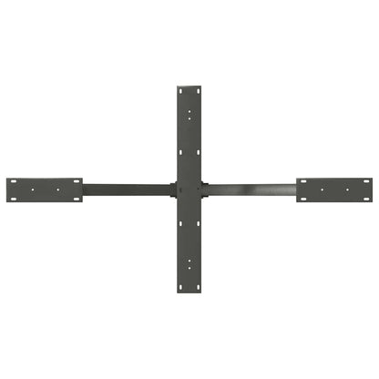 vidaXL Esstischbein in Spinnenform Anthrazit 120x68x(72-73) cm Stahl