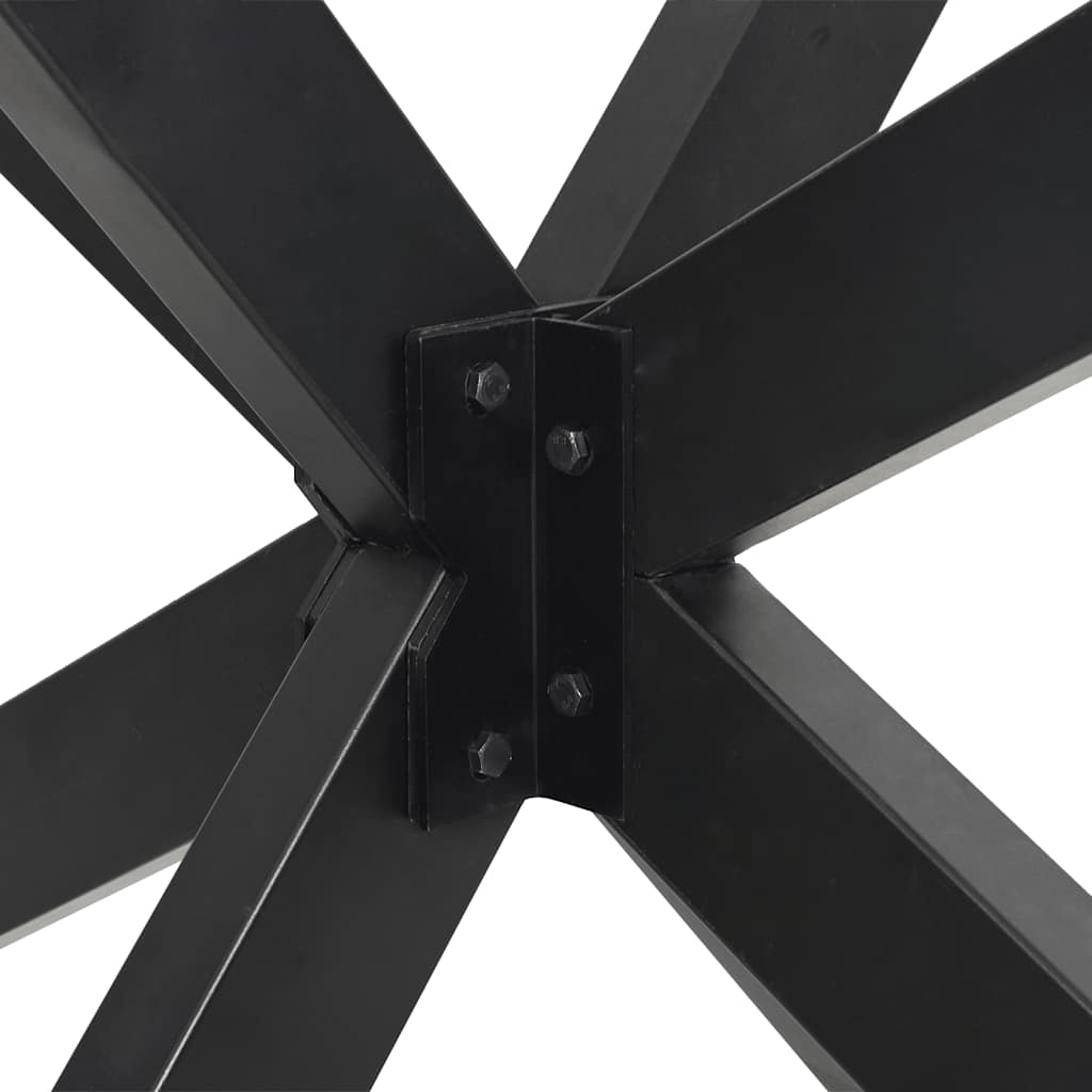 vidaXL Esstischbein in Spinnenform Anthrazit 120x68x(72-73) cm Stahl