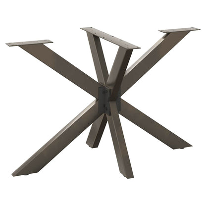 vidaXL Esstischbein in Spinnenform Naturstahl 120x68x(72-73) cm Stahl