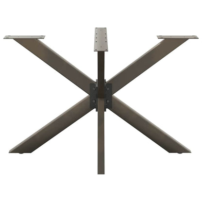 vidaXL Esstischbein in Spinnenform Naturstahl 120x68x(72-73) cm Stahl