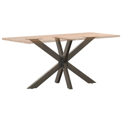 vidaXL Esstischbein in Spinnenform Naturstahl 120x68x(72-73) cm Stahl