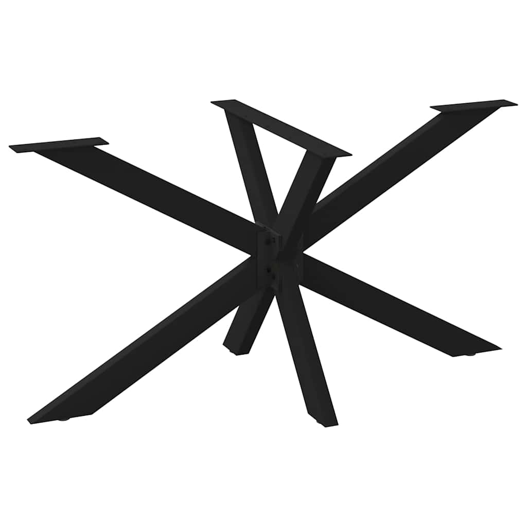 Esstischbein in Spinnenform Schwarz 150x78x(72-73) cm Stahl