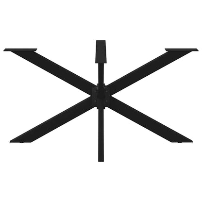 Esstischbein in Spinnenform Schwarz 150x78x(72-73) cm Stahl