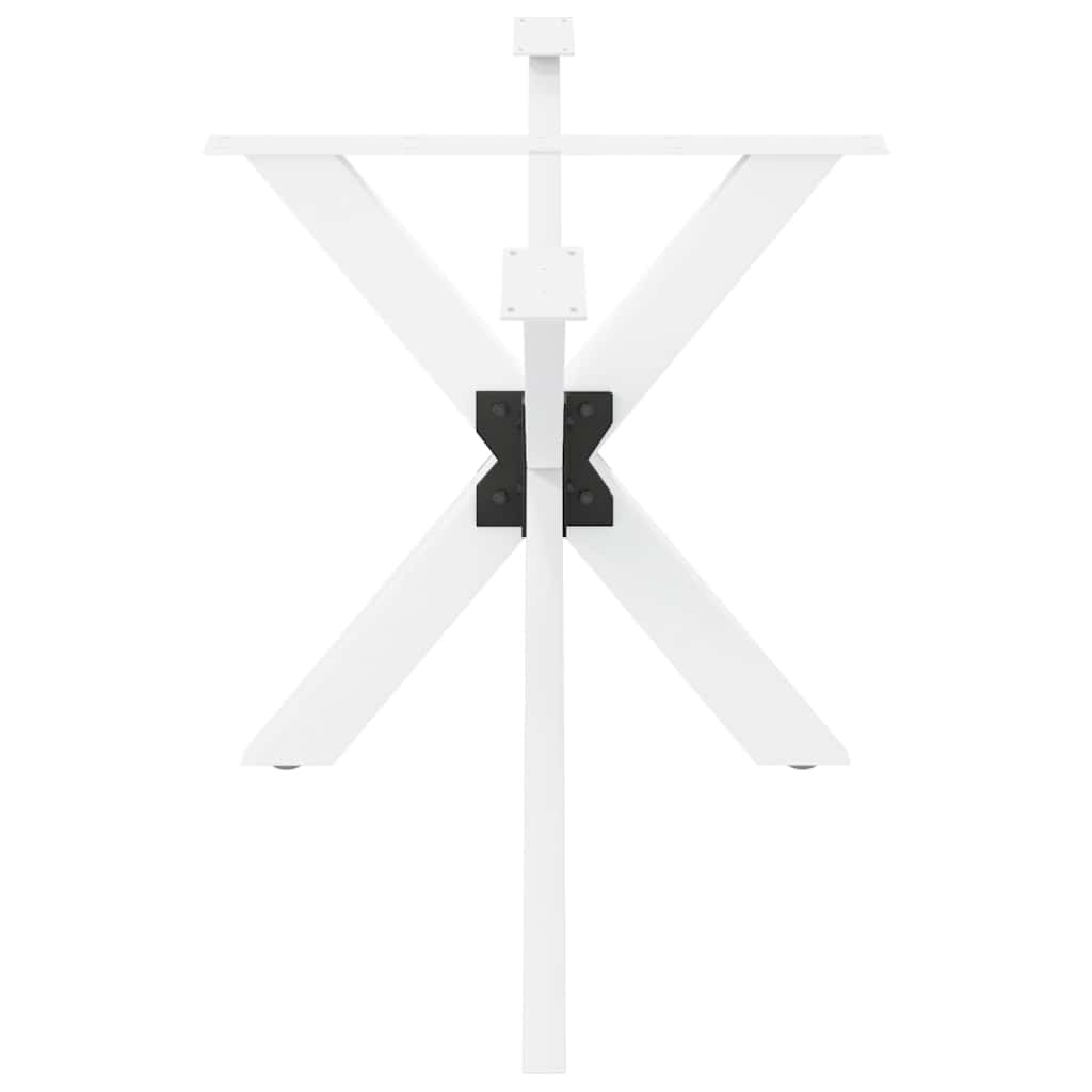 vidaXL Esstischbein in Spinnenform Weiß 150x78x(72-73) cm Stahl