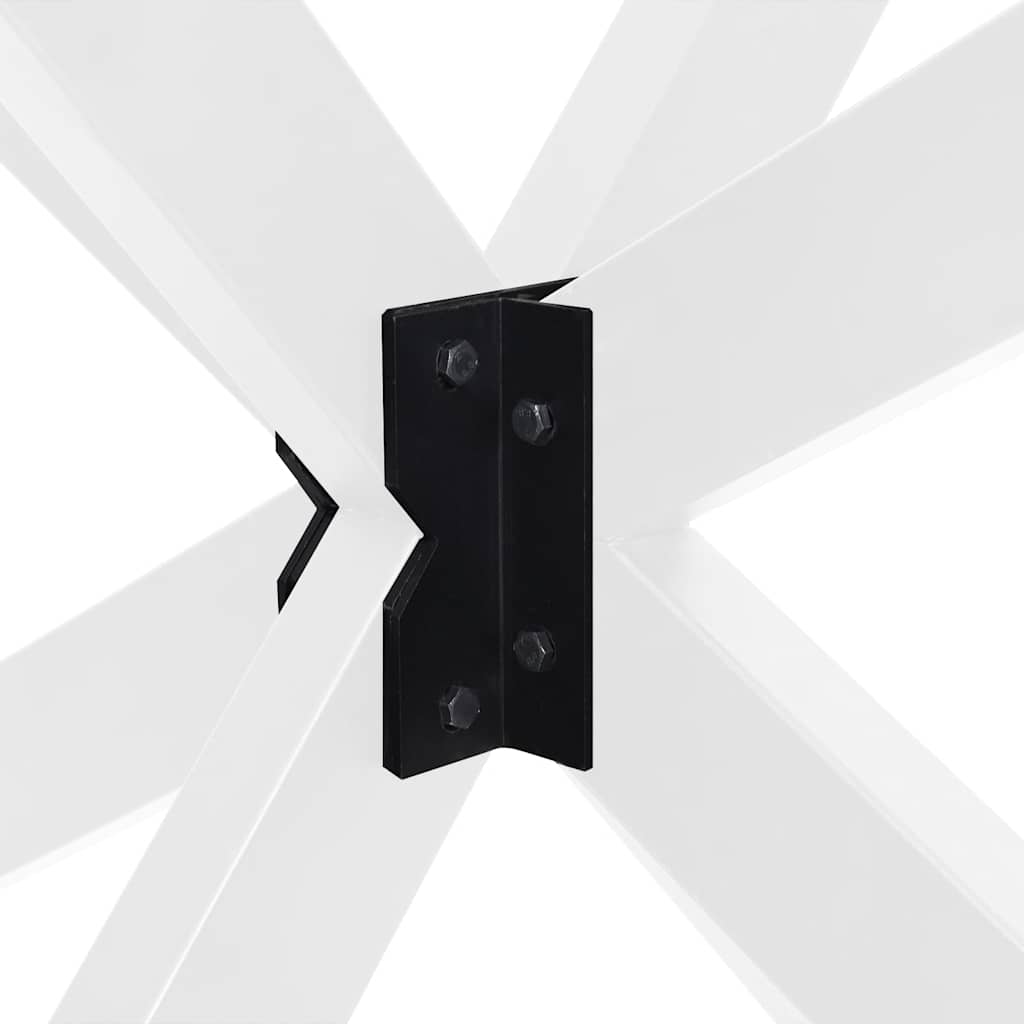 Esstischbein in Spinnenform Weiß 150x78x(72-73) cm Stahl