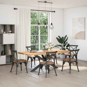 vidaXL Esstischbein in Spinnenform Anthrazit 150x78x(72-73) cm Stahl