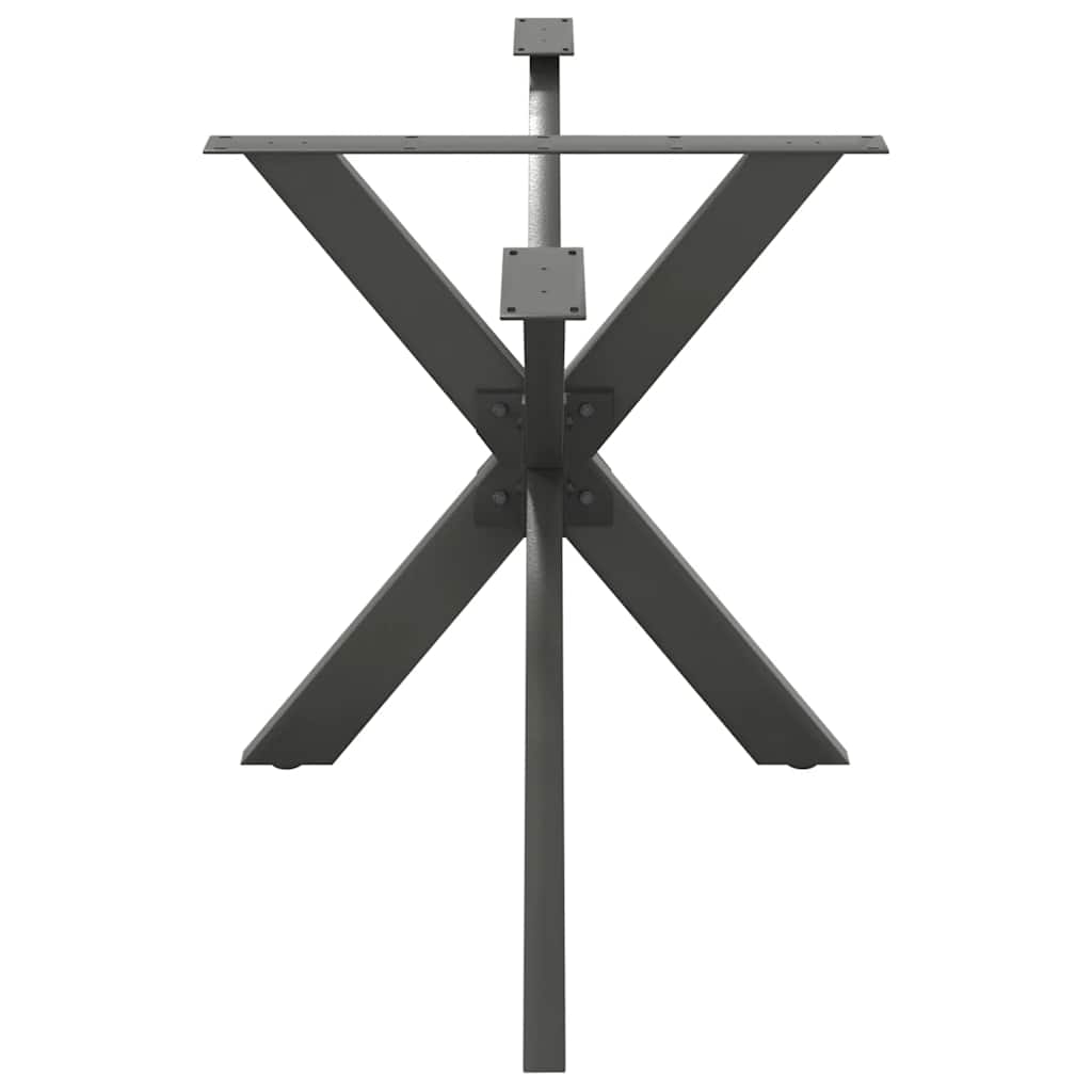 vidaXL Esstischbein in Spinnenform Anthrazit 150x78x(72-73) cm Stahl
