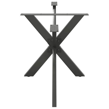 vidaXL Esstischbein in Spinnenform Anthrazit 150x78x(72-73) cm Stahl
