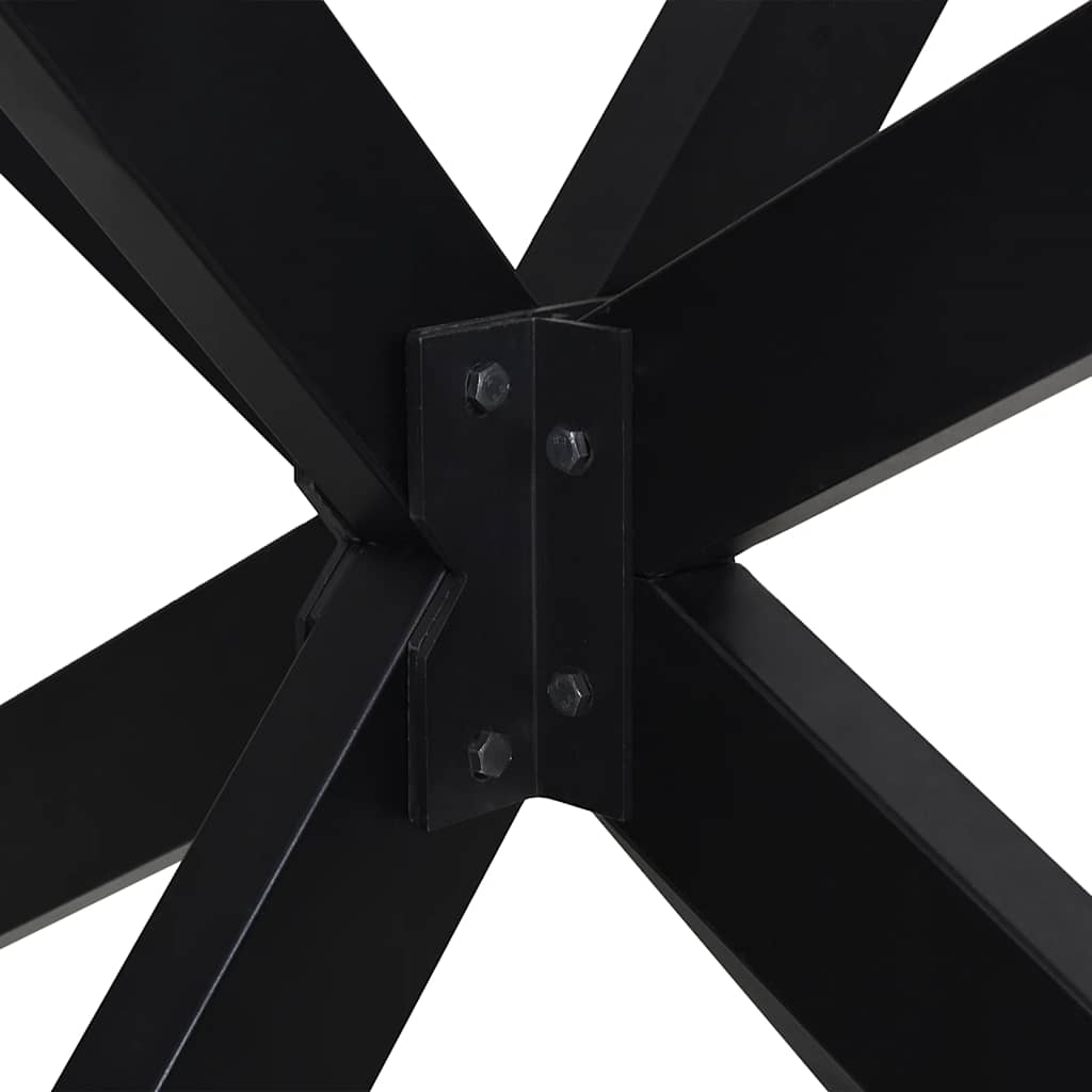 vidaXL Esstischbein in Spinnenform Schwarz 85x85x(72-73) cm Stahl