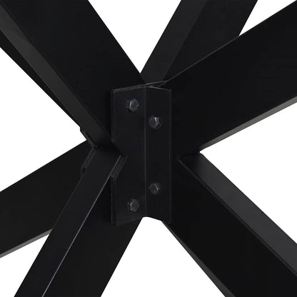 vidaXL Esstischbein in Spinnenform Schwarz 85x85x(72-73) cm Stahl