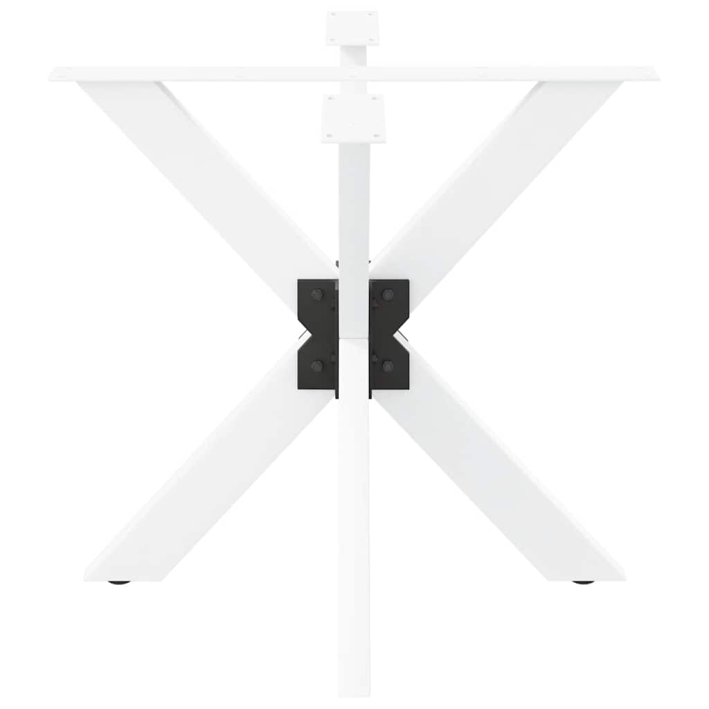 vidaXL Esstischbein in Spinnenform Weiß 85x85x(72-73) cm Stahl