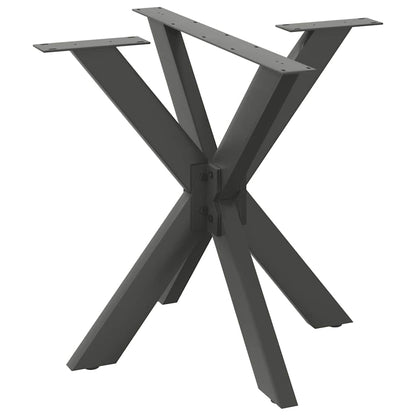 vidaXL Esstischbein in Spinnenform Anthrazit 85x85x(72-73) cm Stahl