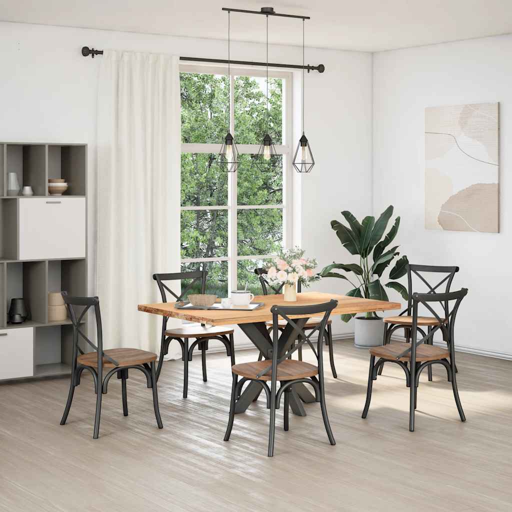 vidaXL Esstischbein in Spinnenform Anthrazit 85x85x(72-73) cm Stahl