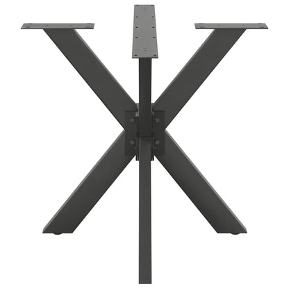 vidaXL Esstischbein in Spinnenform Anthrazit 85x85x(72-73) cm Stahl