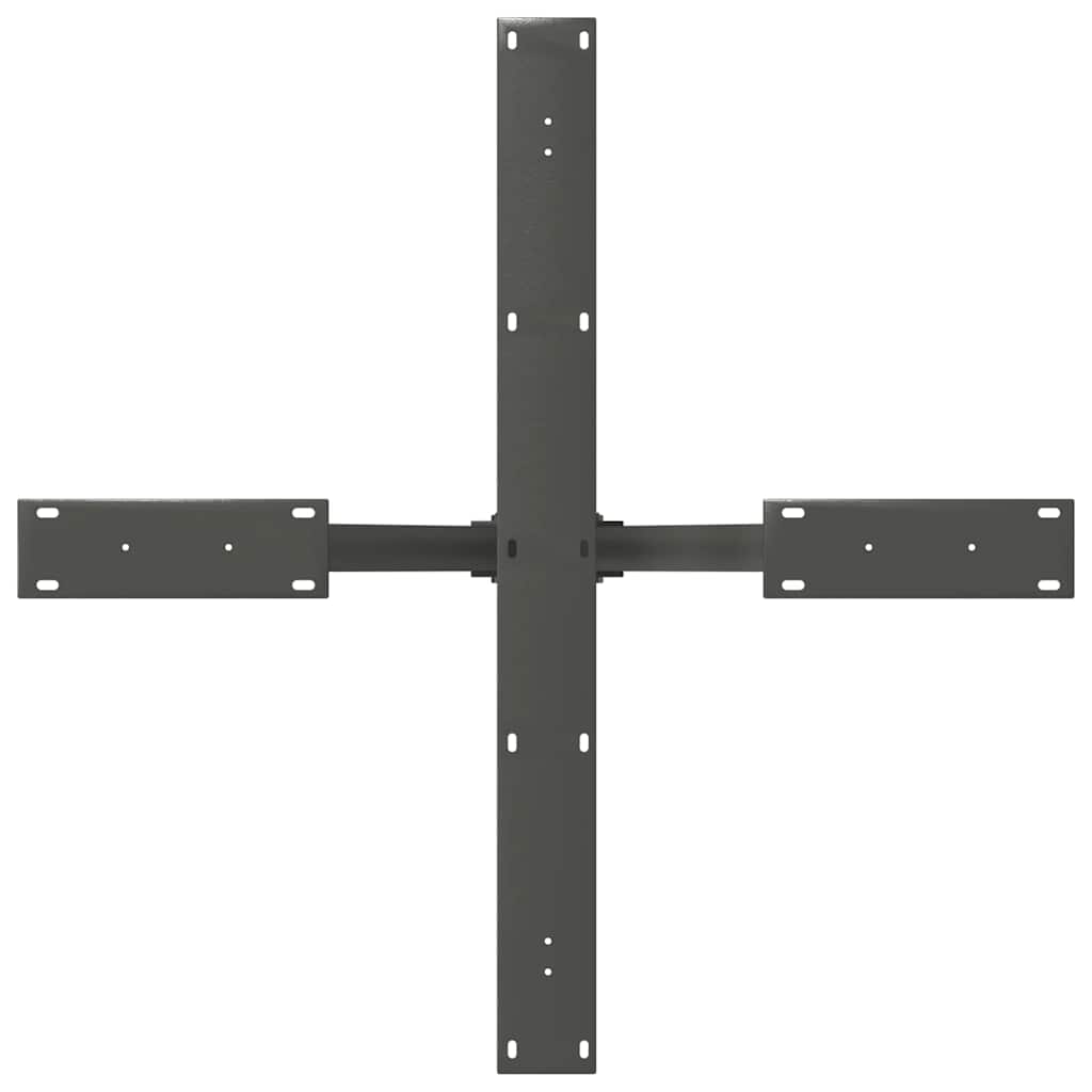 vidaXL Esstischbein in Spinnenform Anthrazit 85x85x(72-73) cm Stahl