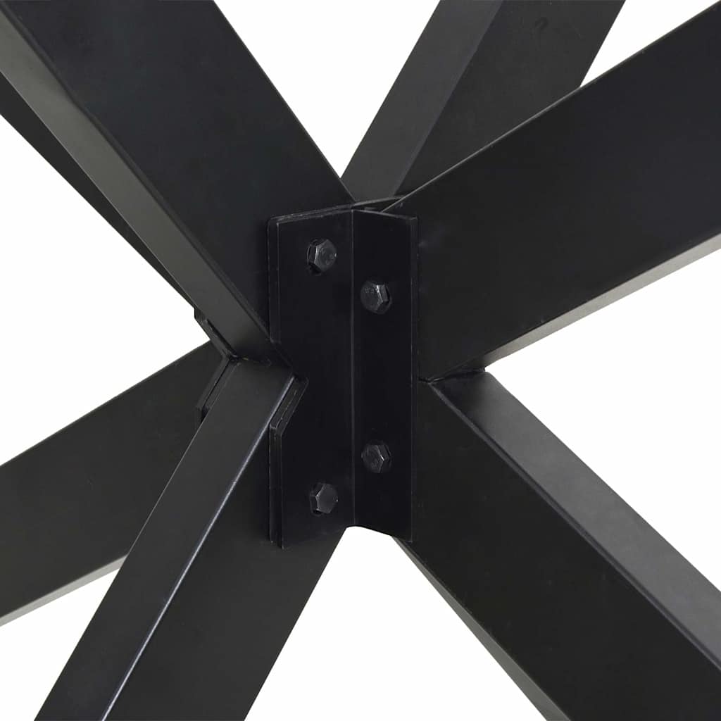 vidaXL Esstischbein in Spinnenform Anthrazit 85x85x(72-73) cm Stahl