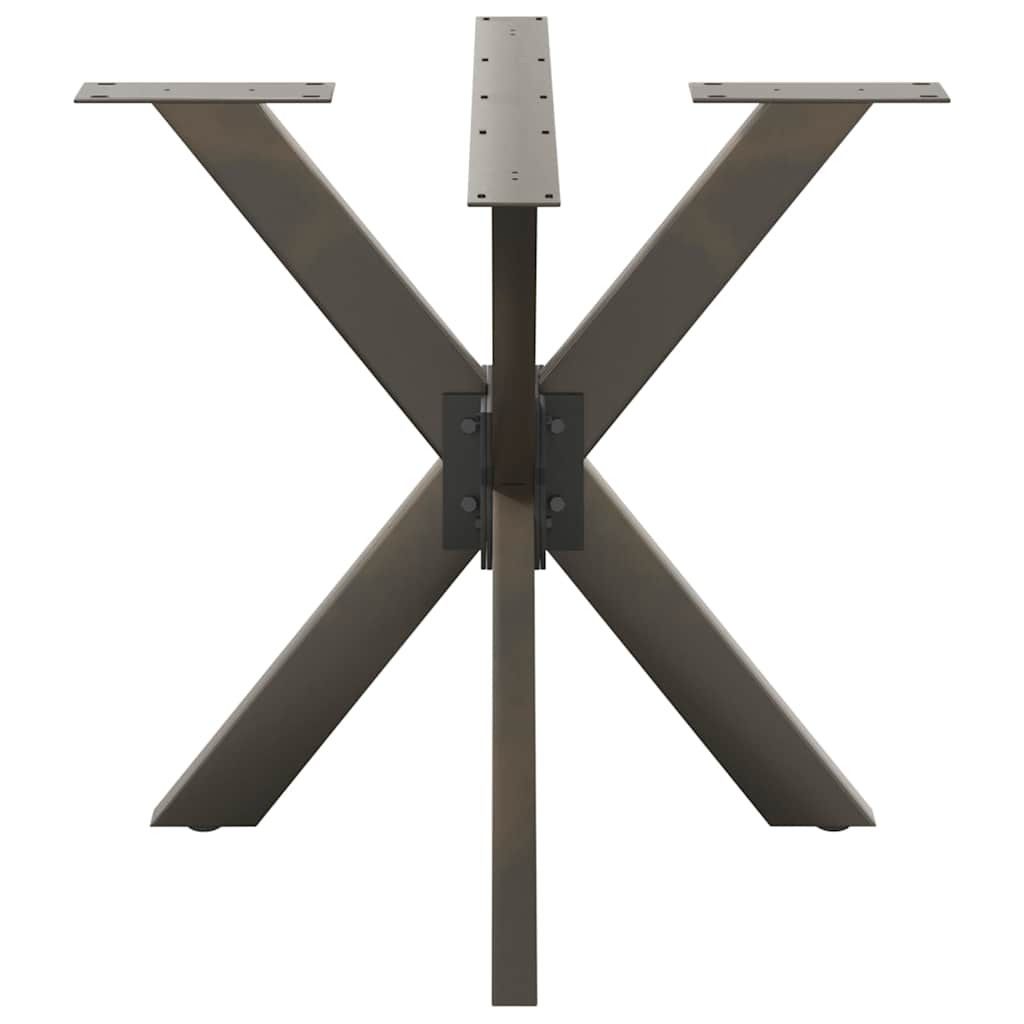 vidaXL Esstischbein in Spinnenform Naturstahl 85x85x(72-73) cm Stahl