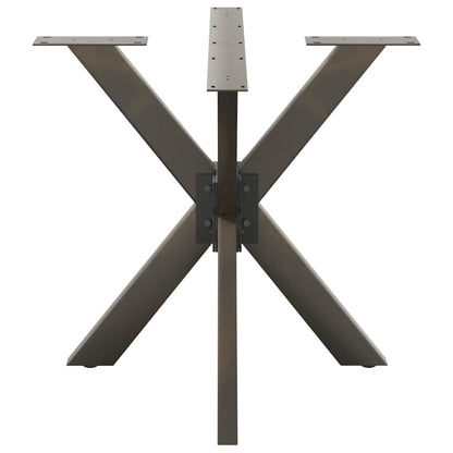 vidaXL Esstischbein in Spinnenform Naturstahl 85x85x(72-73) cm Stahl