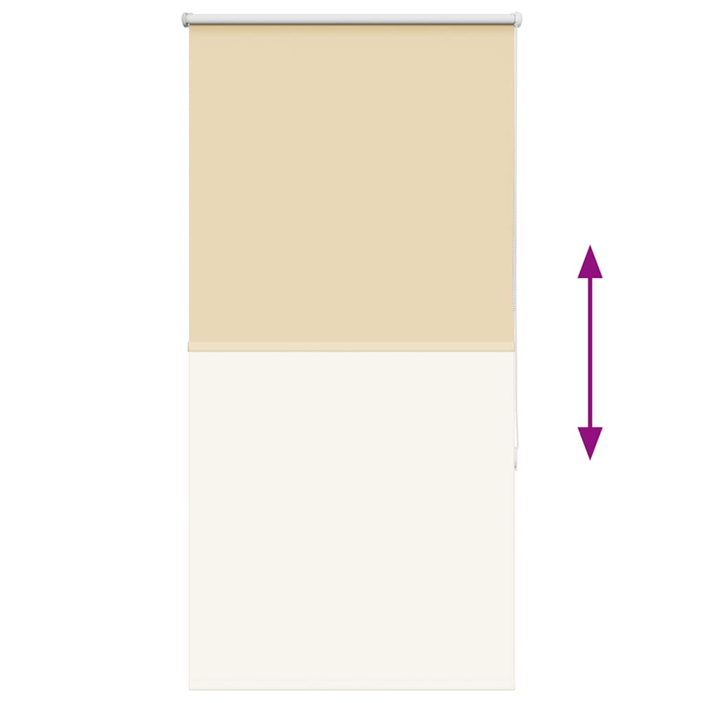 vidaXL Verdunkelungsrollo Beige 75x130cm Stoffbreite 70,7 cm Polyester