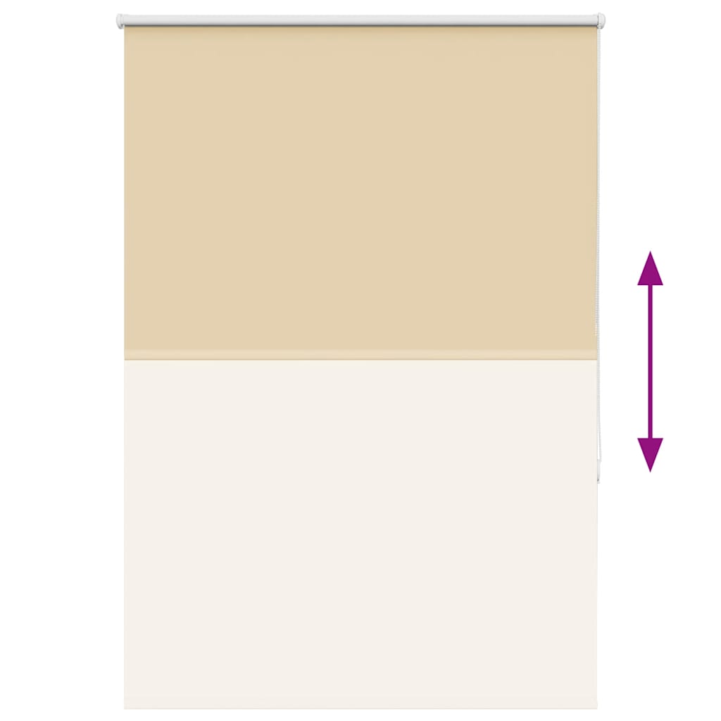 vidaXL Verdunkelungsrollo Beige 90x130cm Stoffbreite 85,7 cm Polyester