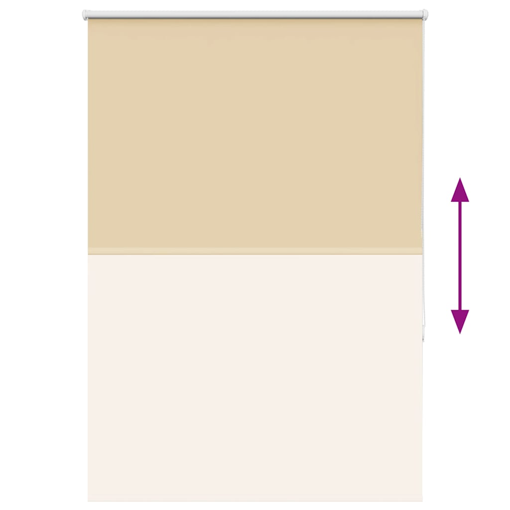 vidaXL Verdunkelungsrollo Beige 100x130cm Stoffbreite 95,7cm Polyester