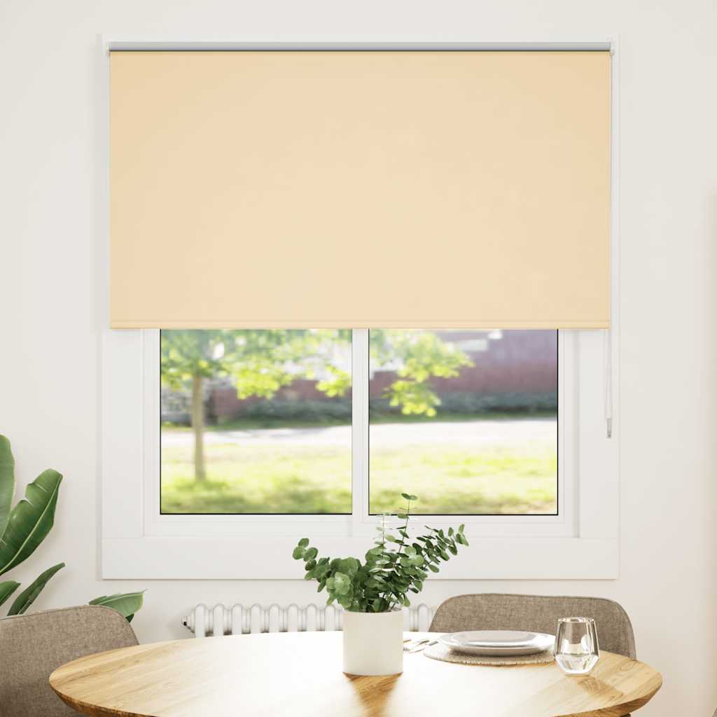 vidaXL Store occultant beige 130x130 cm Largeur du tissu 126,6 cm