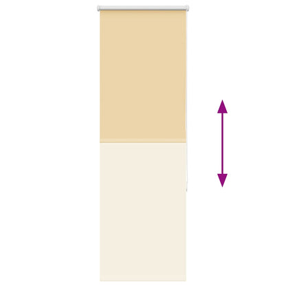 vidaXL Verdunkelungsrollo Beige 40x175cm Stoffbreite 35,7 cm Polyester
