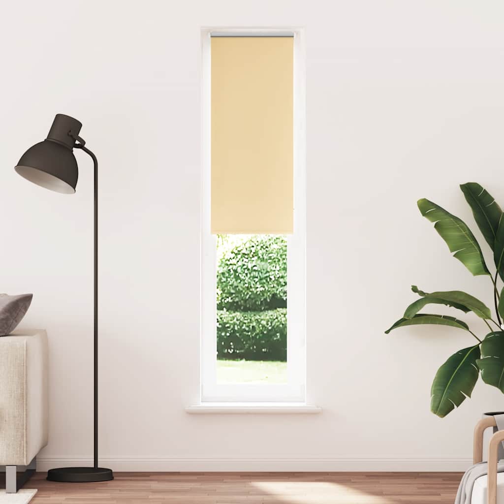 vidaXL Verdunkelungsrollo Beige 40x210cm Stoffbreite 35,7 cm Polyester