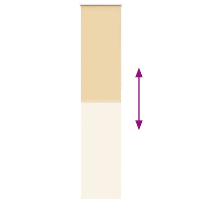 vidaXL Verdunkelungsrollo Beige 50x210cm Stoffbreite 45,7 cm Polyester