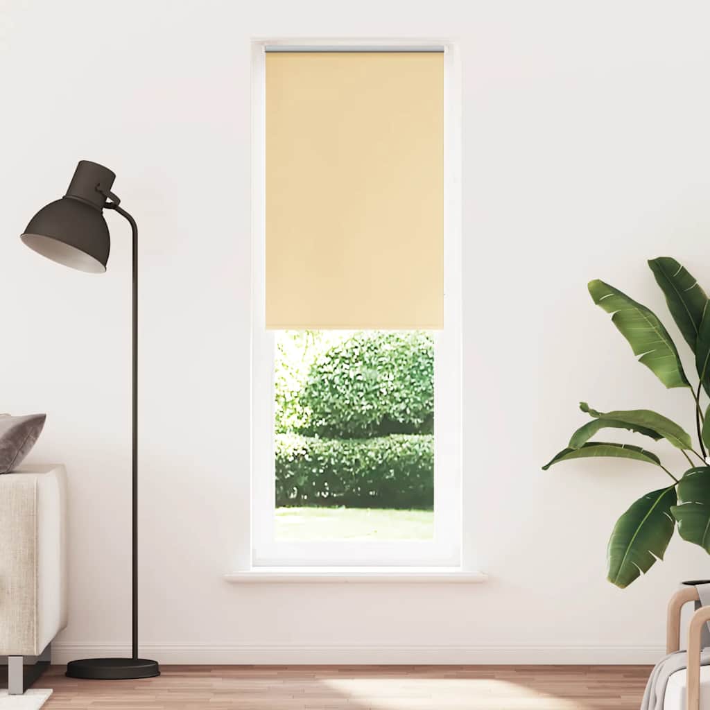 vidaXL Verdunkelungsrollo Beige 70x210cm Stoffbreite 65,7 cm Polyester