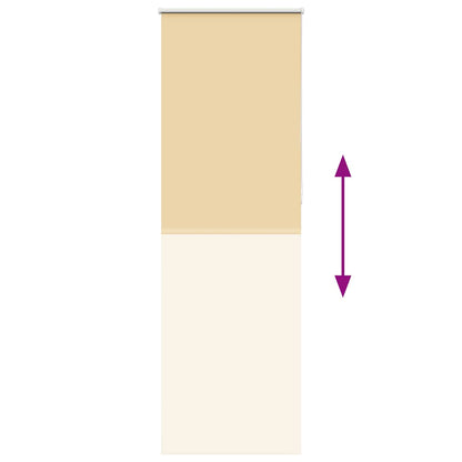 vidaXL Verdunkelungsrollo Beige 75x210cm Stoffbreite 70,7 cm Polyester
