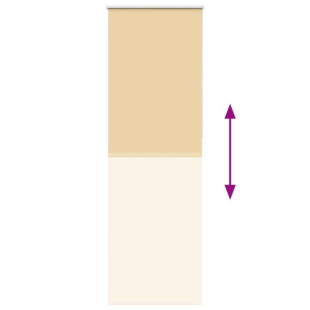 vidaXL Verdunkelungsrollo Beige 85x210cm Stoffbreite 80,7 cm Polyester