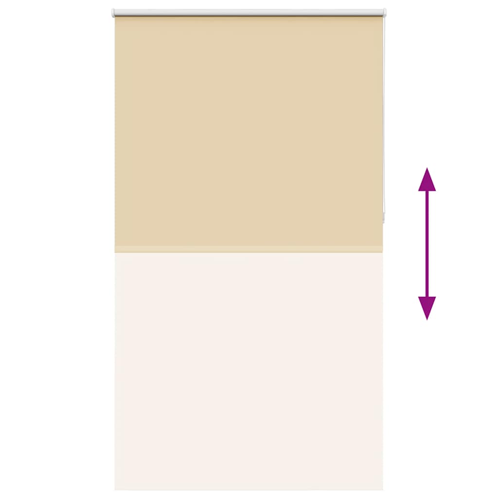 vidaXL Verdunkelungsrollo Beige 130x210 cm Stoffbreite 126,6 cm