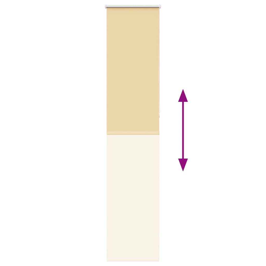 vidaXL Verdunkelungsrollo Beige 40x230cm Stoffbreite 35,7 cm Polyester