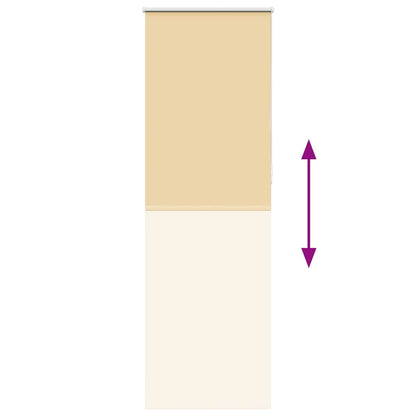 vidaXL Verdunkelungsrollo Beige 70x230cm Stoffbreite 65,7 cm Polyester