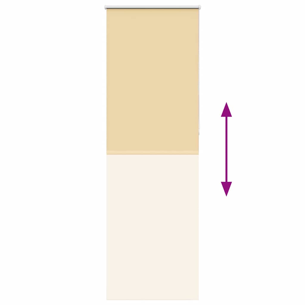 vidaXL Verdunkelungsrollo Beige 80x230cm Stoffbreite 75,7 cm Polyester