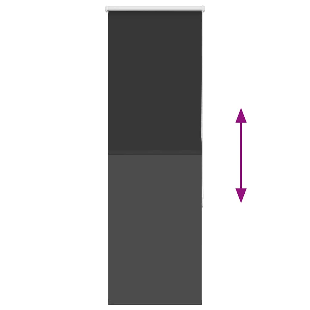 vidaXL Verdunkelungsrollo Schwarz 45x130 cm Stoffbreite 40,7 cm