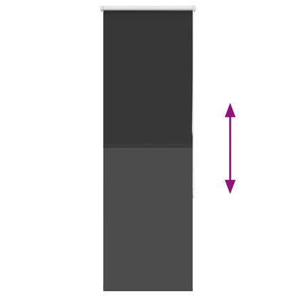 vidaXL Verdunkelungsrollo Schwarz 45x130 cm Stoffbreite 40,7 cm