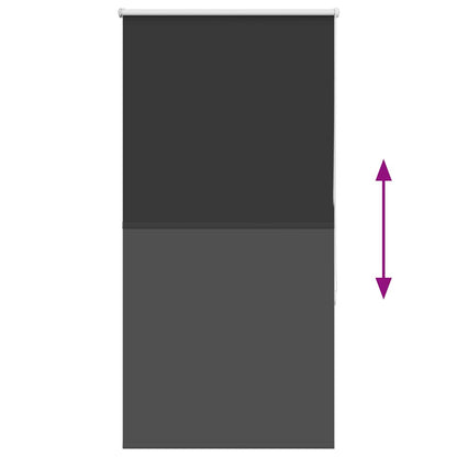 vidaXL Verdunkelungsrollo Schwarz 70x130 cm Stoffbreite 65,7 cm