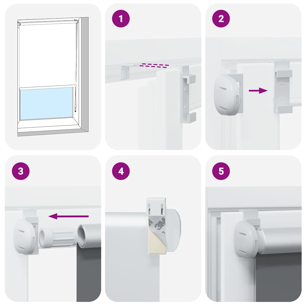 vidaXL Verdunkelungsrollo Schwarz 110x130 cm Stoffbreite 105,7 cm