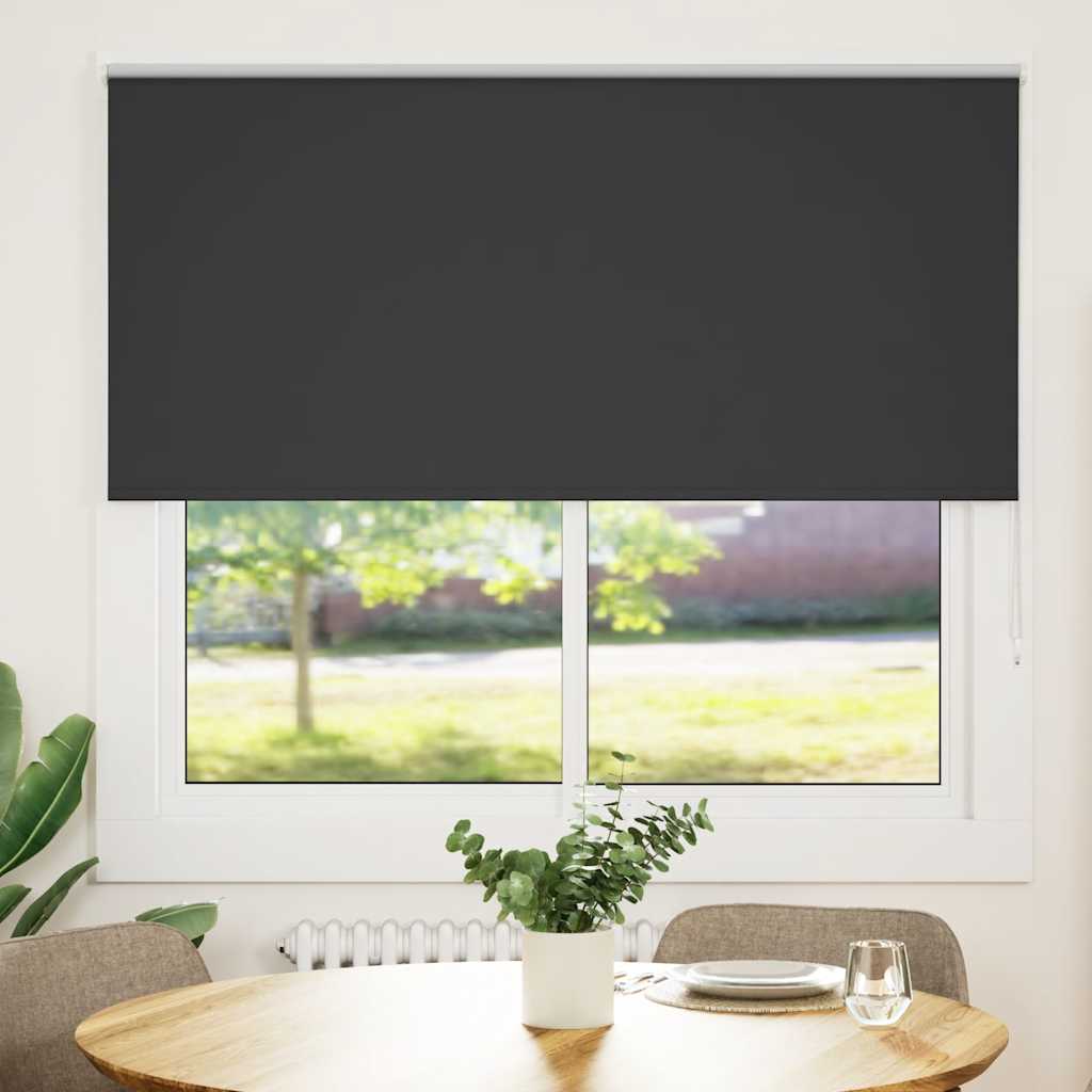 vidaXL Verdunkelungsrollo Schwarz 160x130 cm Stoffbreite 156,6 cm