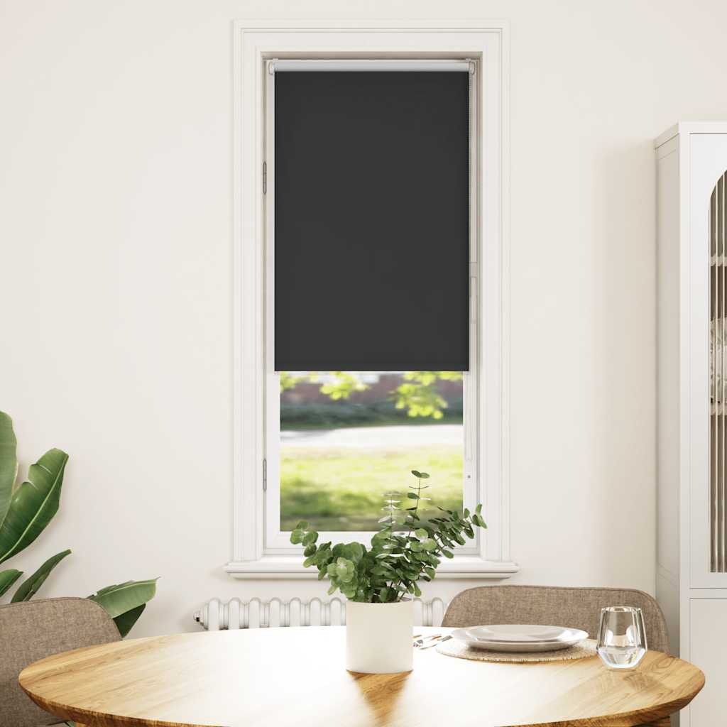 vidaXL Verdunkelungsrollo Schwarz 40x150 cm Stoffbreite 35,7 cm