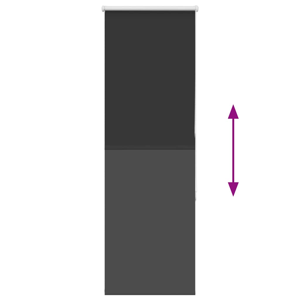 vidaXL Verdunkelungsrollo Schwarz 50x150 cm Stoffbreite 45,7 cm