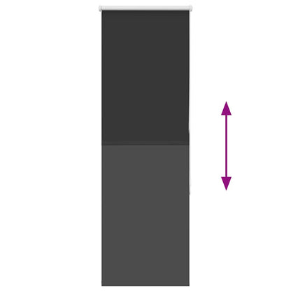 vidaXL Verdunkelungsrollo Schwarz 50x150 cm Stoffbreite 45,7 cm