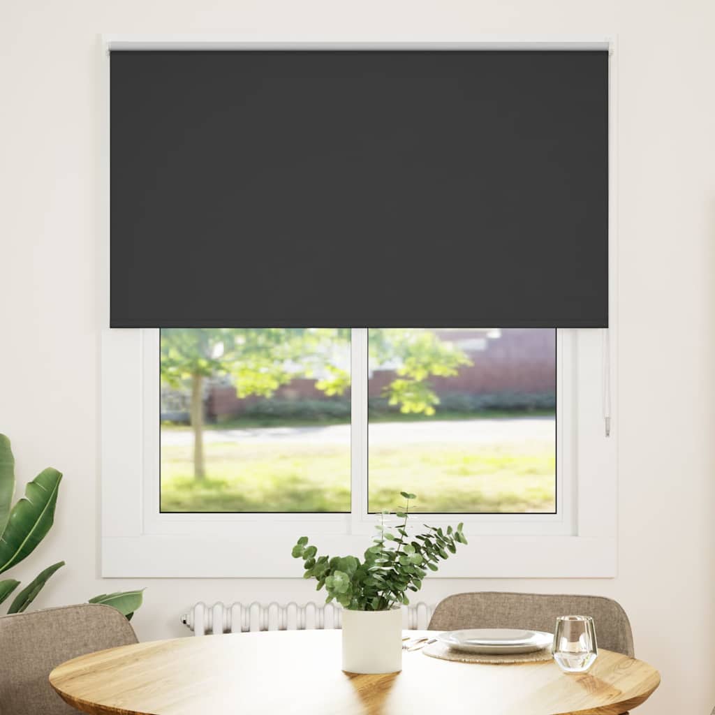 vidaXL Store occultant noir 120x150 cm Largeur du tissu 116,6 cm